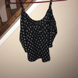 Black crop top. Size L.